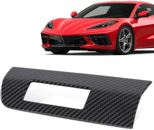 Miniatura 9 de CROSSDESIGN Cubierta de panel de visualización de fibra de carbono compatible con Chevrolet Corvette C8 2020-2022