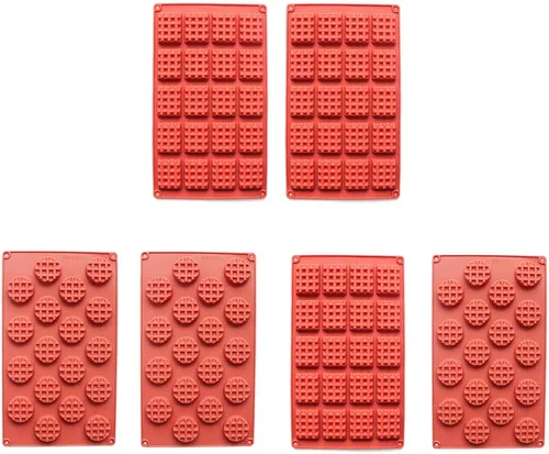 Miniatura 2 de Juego de 2 piezas/juego de moldes de silicona para gofres de 18/20 cavidades, molde para hornear galletas, molde para hornear, herramienta