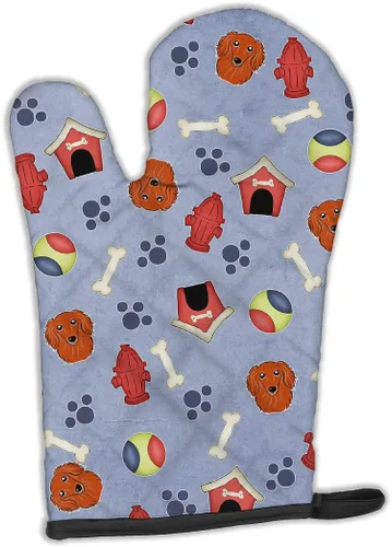 Miniatura 212 de Caroline's Treasures BB4020OVMT Dog House Collection Border Collie - Guante de horno grueso resistente al calor para sartenes calientes y horno