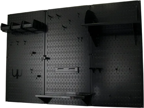 Miniatura 2 de Organizador de herramienta control de pared 30-wrk-400wb estándar panel perforado mesa de trabajo de metal, 30-WRK-400 BB Negro