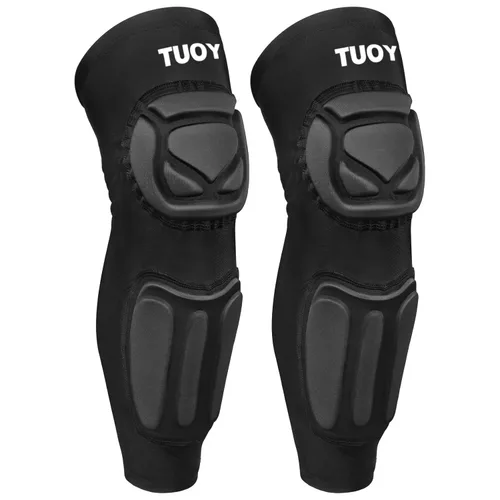 TUOY Rodillera con protector de espinilla, manga protectora para espinilla/rodilla para fútbol, fútbol americano, baloncesto, lucha libre, voleibol