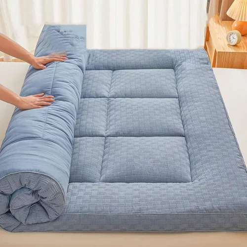 Miniatura 8 de Japanese Floor Mattress Foldable & Portable Roll Up Futon Mattress 4 Inch, Warm Top Mattress Topper, Quilted Fitted Mattress Protector Pillow Top