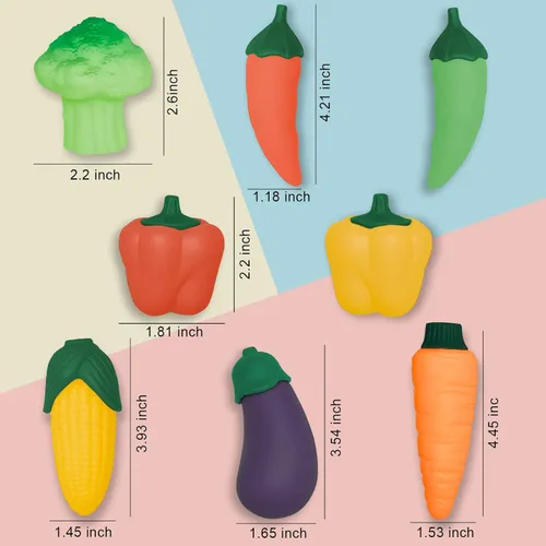 Miniatura 7 de Juego de comida de simulación, comida de juguete para niños pequeños, juego de cocina realista, verduras falsas, accesorios de cocina, juguete suave