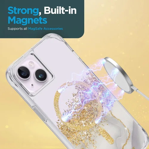 Miniatura 6 de Case-Mate Funda para iPhone 14 Plus, mármol de quilates [protección contra caídas de 10 pies] [compatible con MagSafe] Funda magnética con bonito