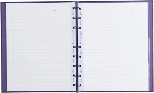 Miniatura 7 de Blueline MiracleBind - Cuaderno de 1 materia, regla media/universitaria, cubierta morada, (75) hojas de 9.25 x 7.25 pulgadas