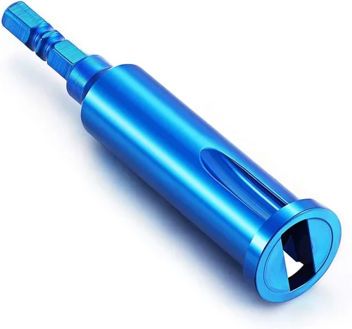 Miniatura 2 de Herramienta universal de torsión de alambre, pelacables y herramienta de pelado de cables Twister para electricista por taladro o manualmente (azul)