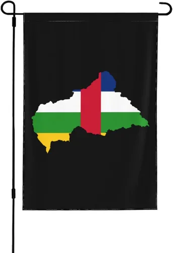 Central African Republic Terrain Map Garden Flag 12.5"x18" Inch Double Sided Garden Flags Home Lawn Outdoor Decor Flags Party Banner Welcome Flag