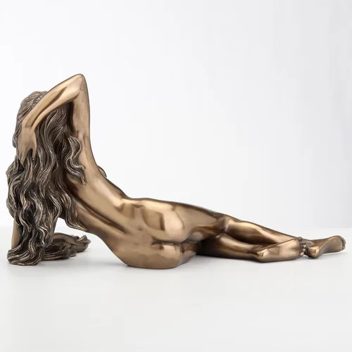 Miniatura 3 de Veronese Design 8 5/8 pulgadas desnuda femenina acostada escultura de la pose final frío del bronce de la resina del molde