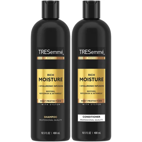 TRESemmé Juego de champú y acondicionador, rica humedad con ácido hialurónico, productos para el cabello enriquecido con vitaminas para cabello