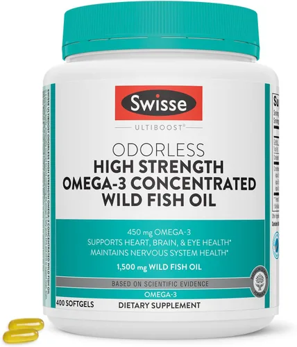 Aceite de pescado salvaje Omega 3 - EPA DHA Omega 3 Suplemento de aceite de pescado - Ayuda a apoyar la salud del cerebro, los ojos y el corazón -