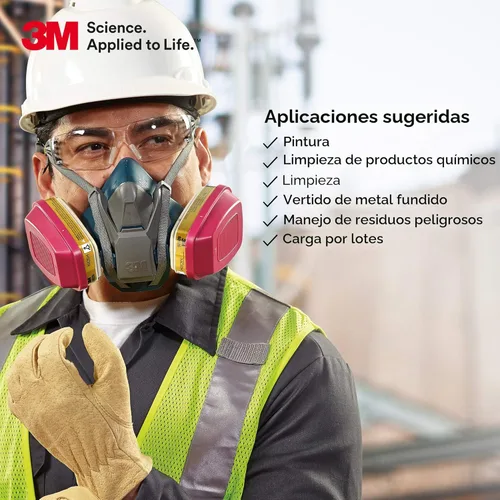 Miniatura 6 de 3M Cartucho/filtro respirador P100 60926, 1 par, NIOSH, ayuda a proteger contra vapores orgánicos, gases ácidos, amoniaco metilamina, formaldehído
