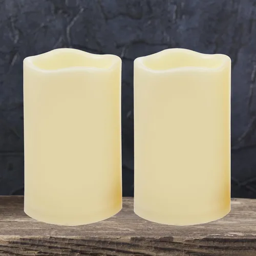 Miniatura 17 de Velas LED sin llama, funciona con pilas, con temporizador integrado de 6 horas, resistente al agua para exteriores, luces de luna para calabaza