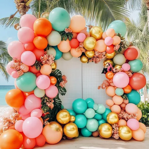 Miniatura 12 de Guirnalda de globos de color rosa polvoriento, globos de doble relleno, color rosa malva, kit de arco de globos de arena blanca perla para despedida