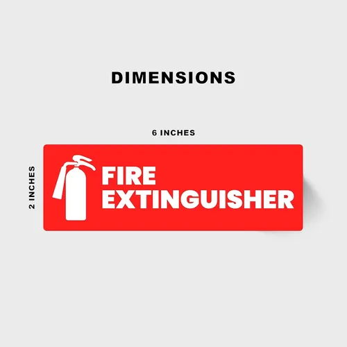 Miniatura 2 de Adhesivo para extintor de incendios para negocios, oficina, comercial, propietario (alquiler a corto plazo), letrero de extintor de incendios de Rojo