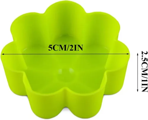 Miniatura 2 de 36 PCS Moldes para Hornear en Forma de Flor de Silicona Grado Alimenticio Antiadherente Mini Bandejas para Cupcakes, Pudines, Chocolates