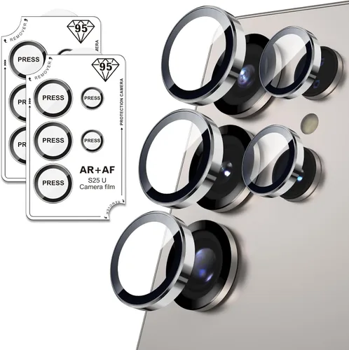 Miniatura 31 de Bling - Protector de lente de cámara para Samsung Galaxy S22 Ultra solamente, cubierta de anillo de lente de ajuste completo con película de Negro