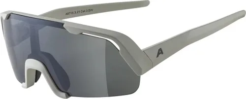 ALPINA Gafas de ciclismo ligeras y espejadas para niños con 100% protección UV, Rocket Youth Gris frío mate