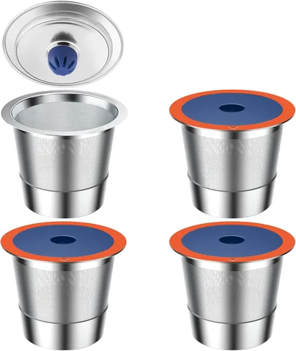 Miniatura 11 de Tazas reutilizables de acero inoxidable K Cups para Keurig 2.0 y 1.0, cápsulas de café reutilizables para cafetera Keurig, paquete de 2 tazas K Cups