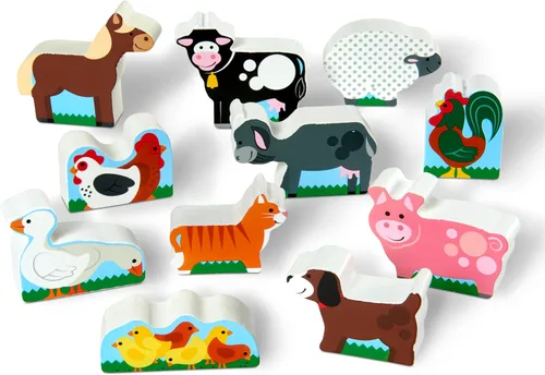 Miniatura 5 de Melissa & Doug Juego de granja y tractor de madera (33 piezas)