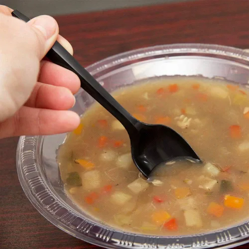 Miniatura 4 de 250 paquetes de cubiertos de plástico - Juego de cuchillo, tenedor, cuchara, servilleta, sal y pimienta Juegos de cubiertos plateados negros