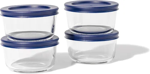 Miniatura 52 de Juego de 8 recipientes de vidrio para almacenamiento de alimentos (4 recipientes + 4 tapas sin BPA), 6.5 tazas, a prueba de fugas, aptos