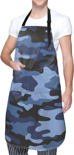 Miniatura 18 de Perinsto Waterproof Apron with 2 Pockets Kitchen Chef Aprons Bibs for Cooking Baking