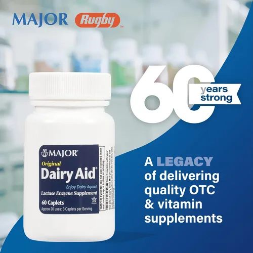 Miniatura 6 de MAJOR Original Dairy Aid - Suplemento de enzima lactasa - 60 cápsulas (paquete de 1)