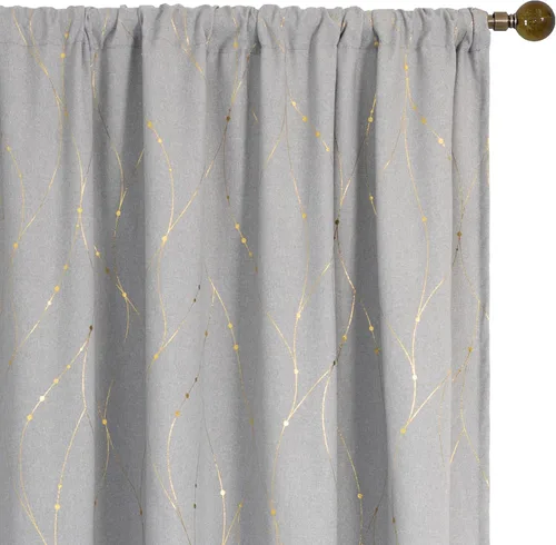 Miniatura 39 de BUHUA - Paneles de cortinas opacas para sala de estar, cortinas grises con aislamiento térmico, cortinas de ventana para dormitorio - 72 pulgadas
