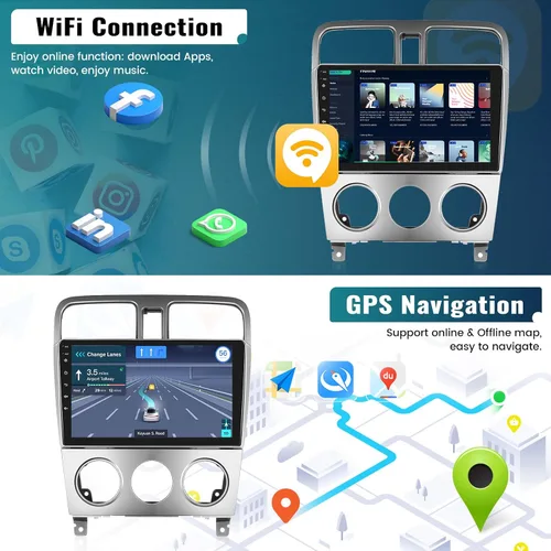 Miniatura 5 de 【4 núcleos + 64G HiFi Audio】 Estéreo de coche para Subaru Forester 2004 2005 2006 2007 2008 Android Radio inalámbrica A-pple CarPlay Android Auto 9