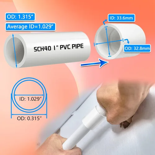 Miniatura 3 de 10 acoplamientos de tubería de PVC blanco
