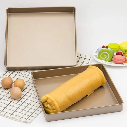 Miniatura 5 de Bandeja para horno de horno de 11 x 11 x 1.2 pulgadas, bandeja cuadrada antiadherente, revestimiento antiadherente, utensilios para hornear