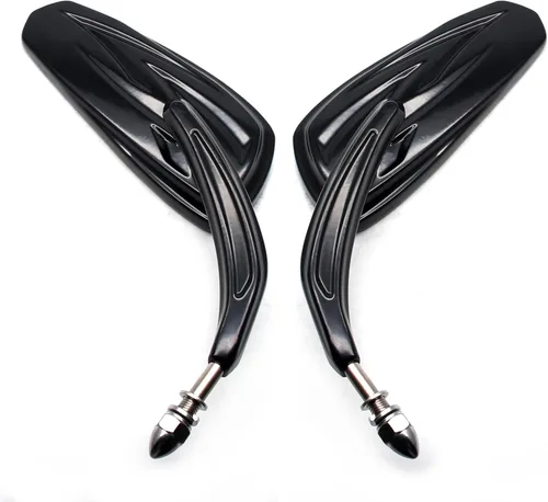 Miniatura 4 de MZS Espejos retrovisores para motocicleta compatibles con Sportster Softail Road King Street Electra Glide Dyna Ultra Fat Bob Sport Low Rider