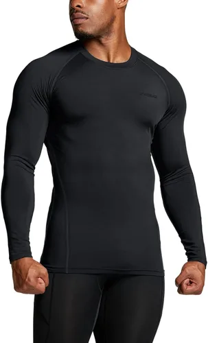 Miniatura 8 de TSLA Paquete de 1 o 2 camisetas térmicas de compresión de manga larga para hombre, camiseta de capa base atlética, camiseta de invierno para correr