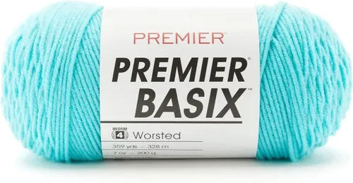Miniatura 55 de Premier Yarns Basix, hilo de estambre sólido, hecho de acrílico, hilo ideal para ganchillo y tejer, Pecan, 359 yardas 1115-35 Pecan