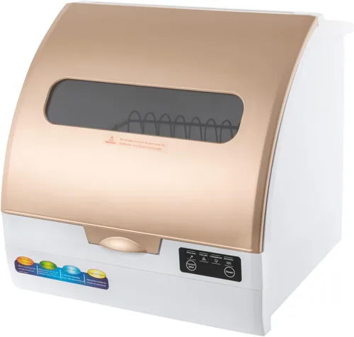 Miniatura 10 de Lavavajillas para encimera, lavavajillas portátil con 5 programas de lavado, lavavajillas compactos con tanque de agua integrado de 7 L, tanque