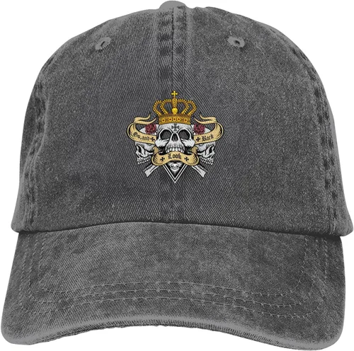 Miniatura 9 de Cowboy Hat Trendy Hats for Man and Women Djustable Four Season Outdoor Baseball Cap of Hell Skull with Angel Deep Heather