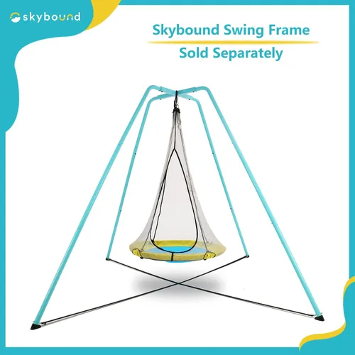 Miniatura 9 de SkyBound Columpio de platillo para árbol con tienda de campaña, capacidad de peso de 600 libras, columpios de neumáticos impermeables para 40