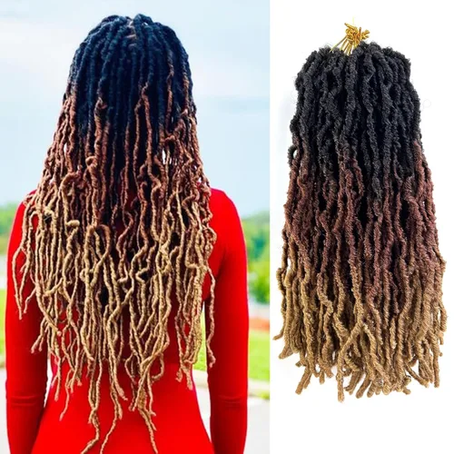 Miniatura 10 de Rastas cortas de ganchillo de pelo sintético de 14 pulgadas, 8 paquetes, nuevas rastas onduladas de ganchillo, trenzas de diosa suaves de ganchillo