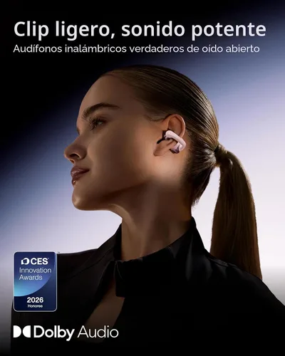 Miniatura 2 de SHOKZ OpenDots ONE - Auriculares de oído abierto, Auriculares de clip - Auriculares inalámbricos Bluetooth con micrófono - Seguros, ligeros, Rosa