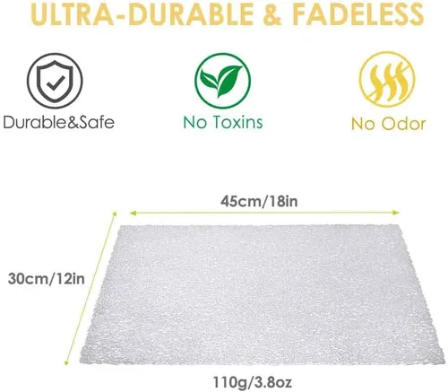 Miniatura 4 de GIVERARE Juego de 4 manteles individuales, mantel individual de vinilo resistente al calor, 12 x 18 pulgadas, tapete de mesa de PVC antideslizante B