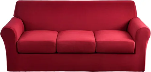Miniatura 45 de Fundas elásticas para sofá de 1/2/3 cojines, funda estampada con fundas de cojín de asiento separadas, fundas de sofá lavables, protector de muebles