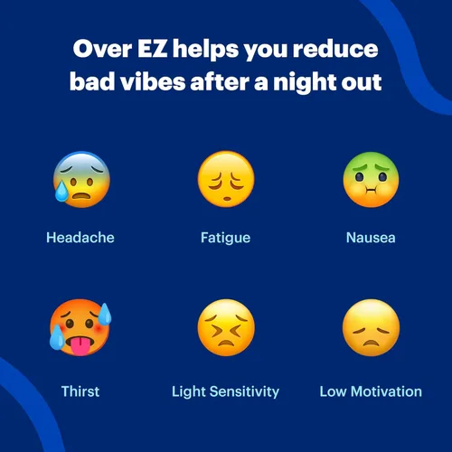 Miniatura 8 de OVER EZ Suplemento de prebebida - Píldoras de recuperación y prevención de fiestas para una salida nocturna y mejores mañanas (12 cápsulas) y cardo