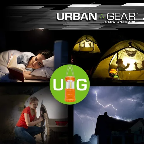 Miniatura 7 de Lewis N. Clark - Linterna de camping plegable Linterna LED portátil para uso en interiores o exteriores Lámpara impermeable con pilas incluidas