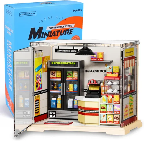 Miniatura 8 de Vodolo Kit de casa en miniatura con LED, kits de rincón de libros para adultos principiantes, decoración de estante de libros, rompecabezas 3D, kits