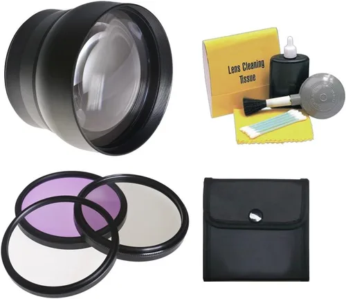 Canon VIXIA HF G20 HD 2.2X lente de teleobjetivo de alta definición + kit de filtro de 3 piezas de 2.283 in + kit de limpieza Nwv Direct de 5 piezas