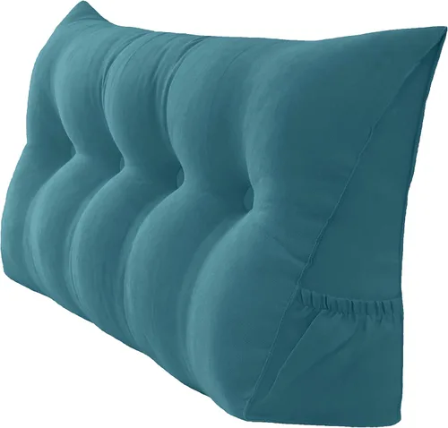 Miniatura 9 de Peachwell Almohada triangular de lectura para reposo en cama, cojín reforzador grande para cabecero, respaldo, almohada de cuña con funda extraíble