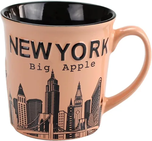 Miniatura 5 de Tazas de cerámica jumbo New York Big Apple City Skyline - 12oz (azul)