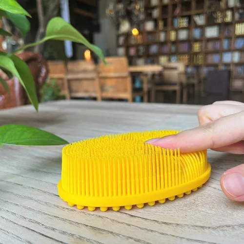 Miniatura 4 de Cepillo sensorial prémium para niños o autismo, limpiador corporal de silicona suave, cepillos sensoriales 2 en 1 para terapia ocupacional, esponja