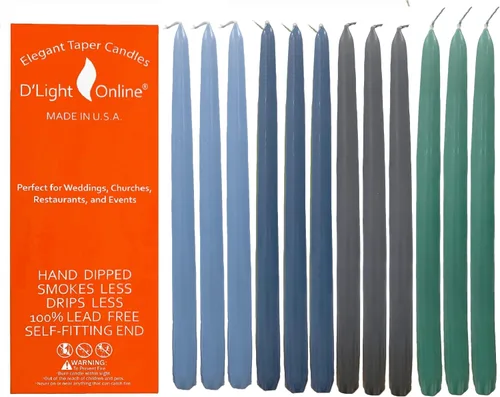 Miniatura 23 de D'light Online Elegantes Velas Cónicas de Otoño Estacional de 10 Pulgadas de Calidad Premium - Sin Perfume, Velas Cónicas Sumergidas a Mano, Sin