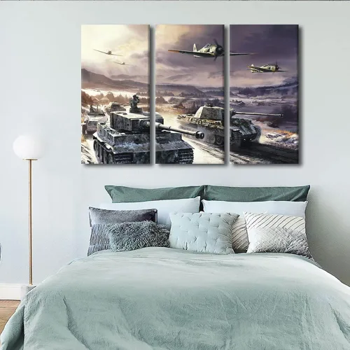 Miniatura 3 de Lienzo decorativo para pared de niños, decoración de dormitorio de adolescentes de la Segunda Guerra Mundial, imágenes en pared para decoración